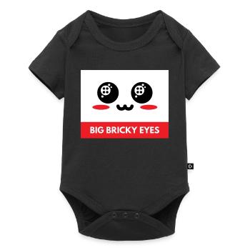 Large clamping blocks eyes - Baby Premium short-sleeve bodysuit - black - Front