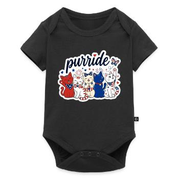 Festival américain du chat Purride - Body à manches courtes Premium Bébé - noir - Devant