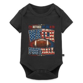 Retirement: My job is football - Baby Premium short-sleeve bodysuit - black - Front