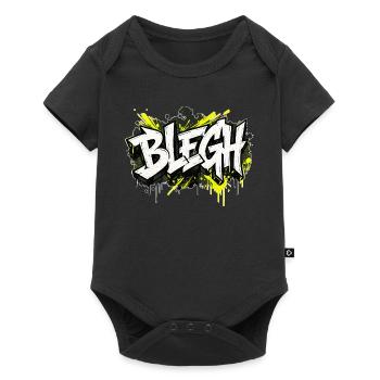 Blegh Graffiti Stil - Baby Premium Kurzarmbody - Schwarz - Vorne