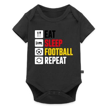 Mange Dors Football Répété Fan d’Allemagne - Body à manches courtes Premium Bébé - noir - Devant