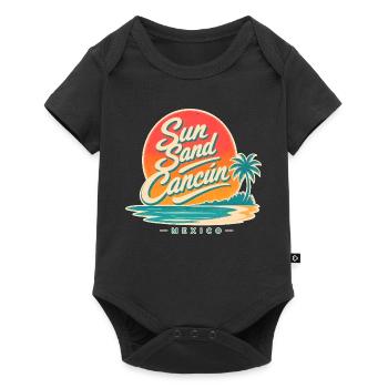 Cadeaux de vacances à la plage, Soleil Sand Cancun Mexique - Body à manches courtes Premium Bébé - noir - Devant