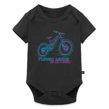 Neon Cyberpunk E-MTB Turbo Tee - Baby Premium short-sleeve bodysuit - black - Front