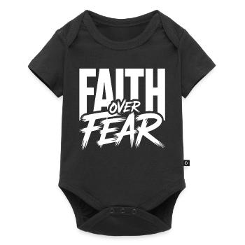 Faith Faith Over Fear Jesus God Bible Verse Church - Baby Premium short-sleeve bodysuit - black - Front