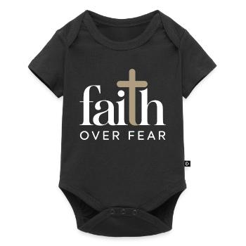 Faith Faith Over Fear Jesus God Bible Verse Church - Baby Premium short-sleeve bodysuit - black - Front