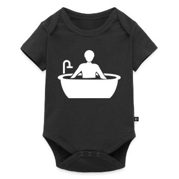 Bathing Bathtub - Baby Premium short-sleeve bodysuit - black - Front