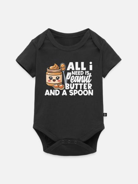 Erdnussbutter & Marmelade Partnerlook Design - Baby Premium Kurzarmbody - Schwarz
