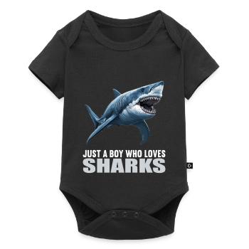 Requins Requin - Body à manches courtes Premium Bébé - noir - Devant