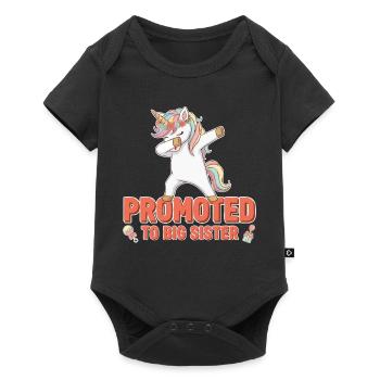 Gender Reveal Promoted To Big Sister Baby Shower - Baby Premium short-sleeve bodysuit - black - Front