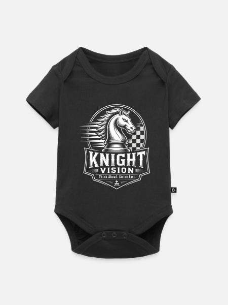 Knight Vision Schach Motiv - Baby Premium Kurzarmbody - Schwarz