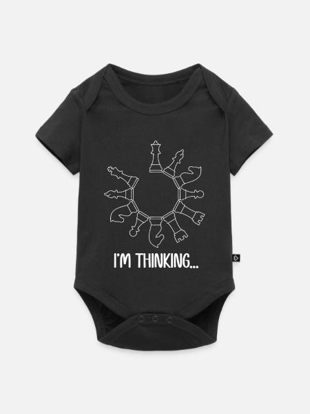 I'm Thinking Game of Chess - Baby Premium Kurzarmbody - Schwarz
