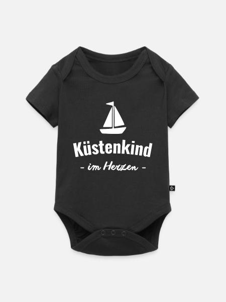 Meer im Herzen - Baby Premium Kurzarmbody - Schwarz