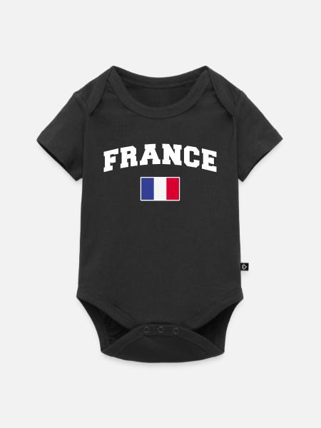 Frankreich Fan - Baby Premium Kurzarmbody - Schwarz