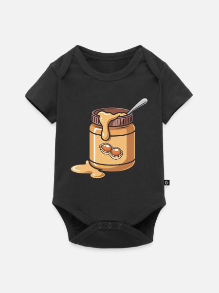 Erdnussbutter & Marmelade Partnerlook Design - Baby Premium Kurzarmbody - Schwarz