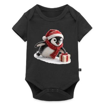 Christmas Penguin - Baby Premium short-sleeve bodysuit - black - Front