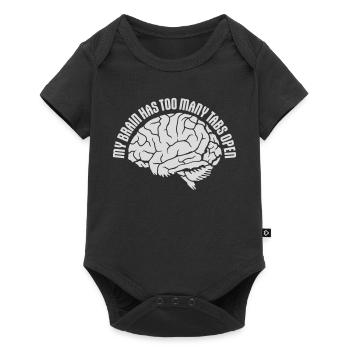 My Brain Has Too Many Tabs Open Lustig Grübeln - Baby Premium short-sleeve bodysuit - black - Front