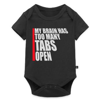 My Brain Has Too Many Tabs Open Lustig Grübeln - Baby Premium short-sleeve bodysuit - black - Front