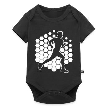 Geschenkidee für einen Running mit Running - Baby Premium Kurzarmbody - Schwarz - Vorne
