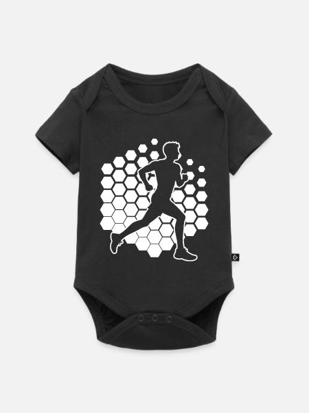 Geschenkidee für einen Running mit Running - Baby Premium Kurzarmbody - Schwarz