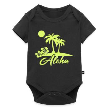Aloha Palm Trees Island Silhouette - Baby Premium short-sleeve bodysuit - black - Front