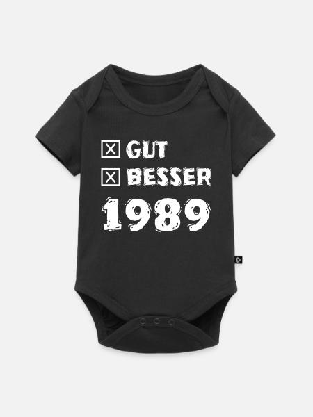 1989 - Baby Premium Kurzarmbody - Schwarz