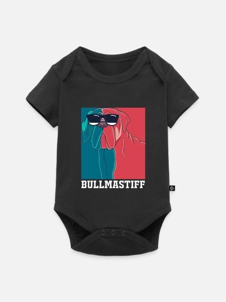 Bullmastiff Hund - Baby Premium Kurzarmbody - Schwarz
