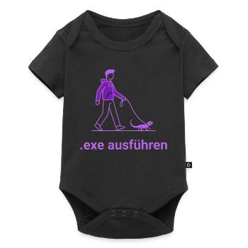.exe ausführen ADMIN Lila - Baby Premium Kurzarmbody - Schwarz - Vorne