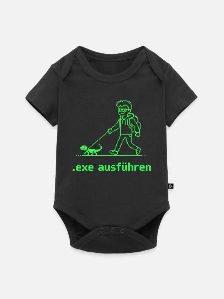 Exe ausführen Informatic Programming Geschenk - Baby Premium Kurzarmbody - Schwarz