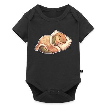 T Rex dort - Body à manches courtes Premium Bébé - noir - Devant
