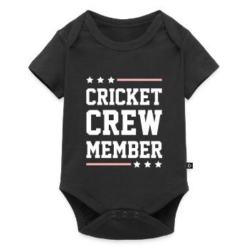 Cricket Crew - Baby Premium Kurzarmbody - Schwarz - Vorne
