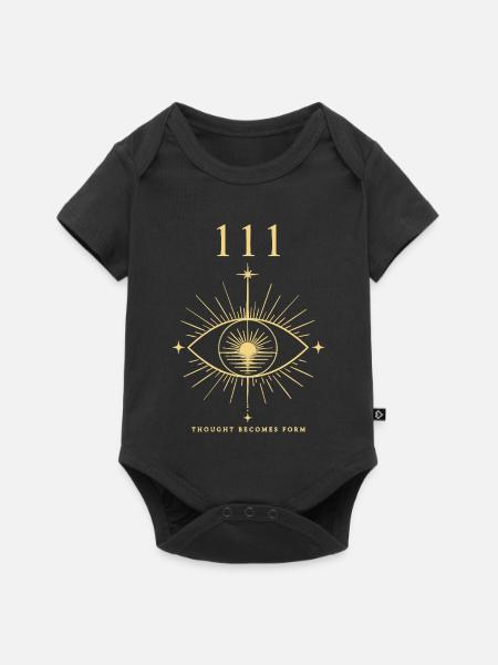 111 Manifestation - Baby Premium Kurzarmbody - Schwarz