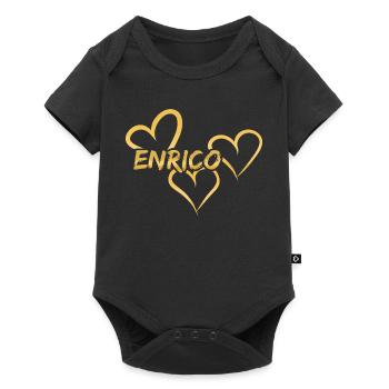 Vorname Enrico - Baby Premium Kurzarmbody - Schwarz - Vorne