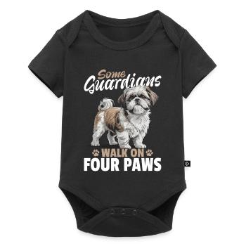 Race de chien Shih Tzu - Body à manches courtes Premium Bébé - noir - Devant
