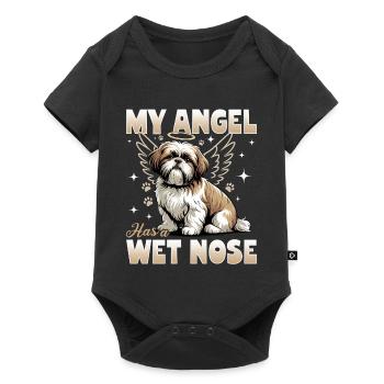Race de chien Shih Tzu - Body à manches courtes Premium Bébé - noir - Devant