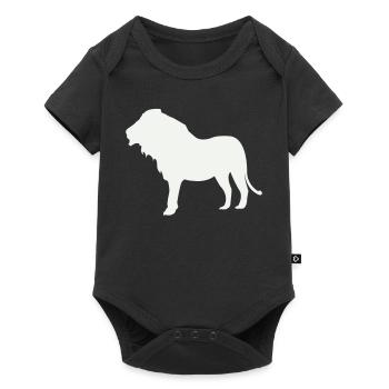 Lion Silhouette Moonlight - Baby Premium short-sleeve bodysuit - black - Front