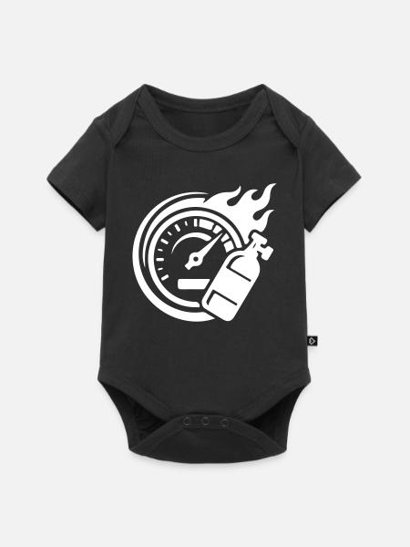 Turbo Boost Tuning Symbol - Baby Premium Kurzarmbody - Schwarz