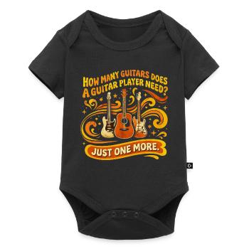 Guitar Humor Musician Music Retro Gift - Baby Premium short-sleeve bodysuit - black - Front