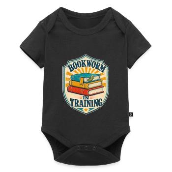 Bookworm In Training, Funny Reader Gift for Kids - Baby Premium short-sleeve bodysuit - black - Front