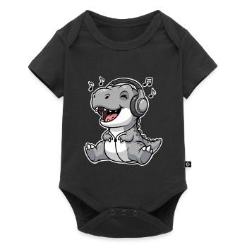 Écoute de musique T Rex - Body à manches courtes Premium Bébé - noir - Devant