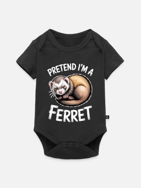 Frettchen Sprüche Lustiges Frettchen Geschenk - Baby Premium Kurzarmbody - Schwarz