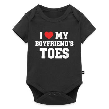 I love my boyfriend's toes - Baby Premium short-sleeve bodysuit - black - Front