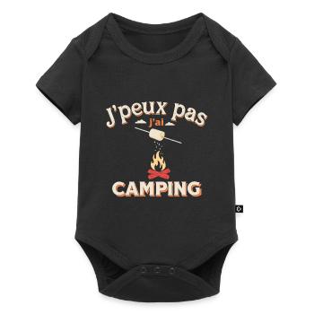 J'peux pas j'ai camping - Body à manches courtes Premium Bébé - noir - Devant