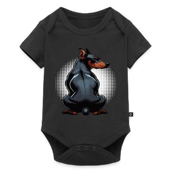 Doberman Doberman Propriétaire Doberman Lovers - Body à manches courtes Premium Bébé - noir - Devant