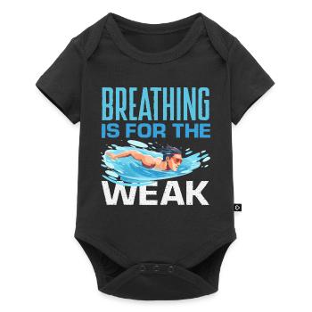 Dictons drôles de nageurs et conception de clubs de natation - Body à manches courtes Premium Bébé - noir - Devant