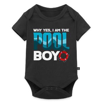 Dictons drôles de nageurs et conception de clubs de natation - Body à manches courtes Premium Bébé - noir - Devant