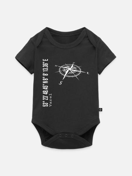 Varel - Baby Premium Kurzarmbody - Schwarz