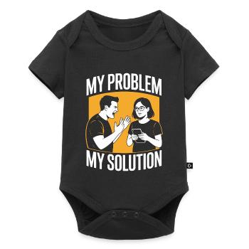 Mobile App Developer My Problem My Pictogram Mom - Baby Premium short-sleeve bodysuit - black - Front
