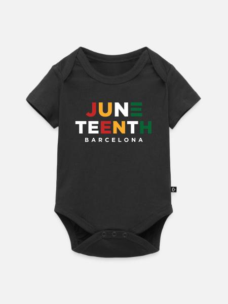 Juneteenth Barcelona Farbblock - Baby Premium Kurzarmbody - Schwarz
