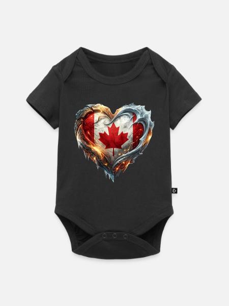 Happy Canada Day - Baby Premium Kurzarmbody - Schwarz