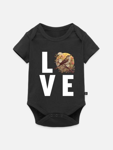 Spottdrosseln Spottdrossel - Baby Premium Kurzarmbody - Schwarz
